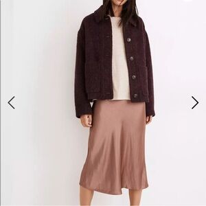 Madewell Wool-Blend Coat in Plum